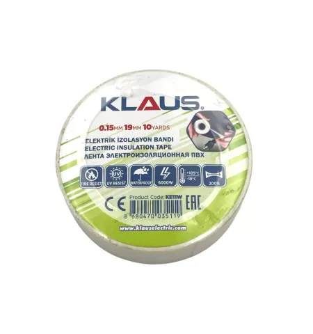 KE11W KLAUS BANDA ELECTRICA ALB 0.15MM*19MM*10Y-1