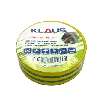 KE11YG KLAUS BANDA ELEXTRICA GELBEN-VERDE 0.15MM-19MM*10Y-1